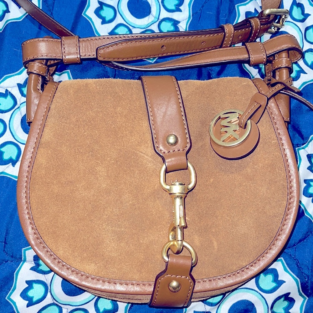 Michael Kors Jamie Suede Saddle Bag